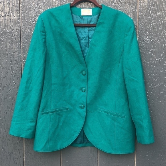 Vintage Pendleton emerald green virgin wool - Picture 1 of 10